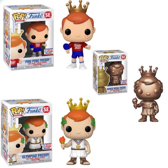 NWT Funko Pop! 3-Pack Limited Edition Freddy Mystery Box of Fun 2021 Fundays